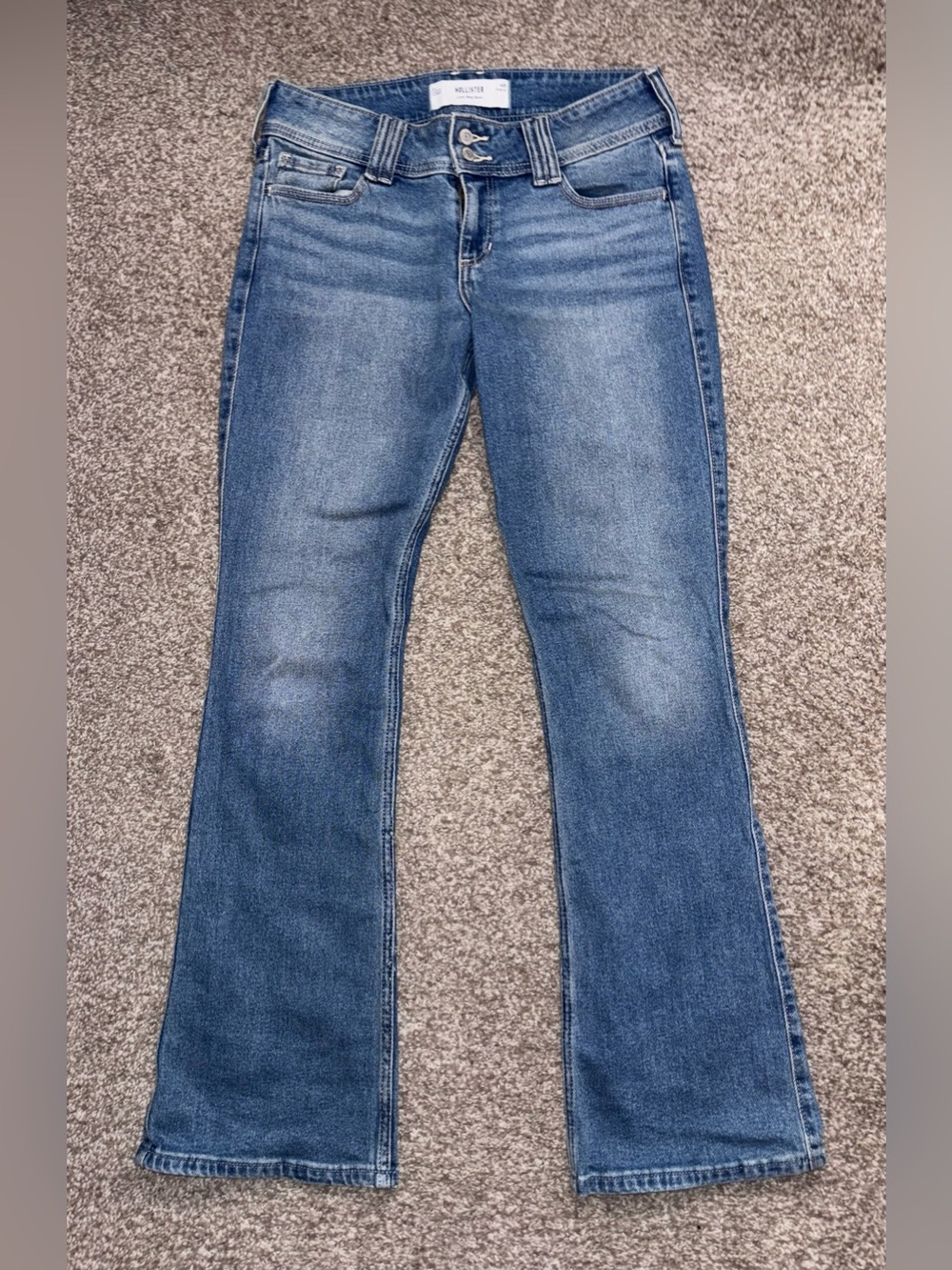 Hollister Embroidered Pocket Low Rise Boot Cut Jean Sz 6/28